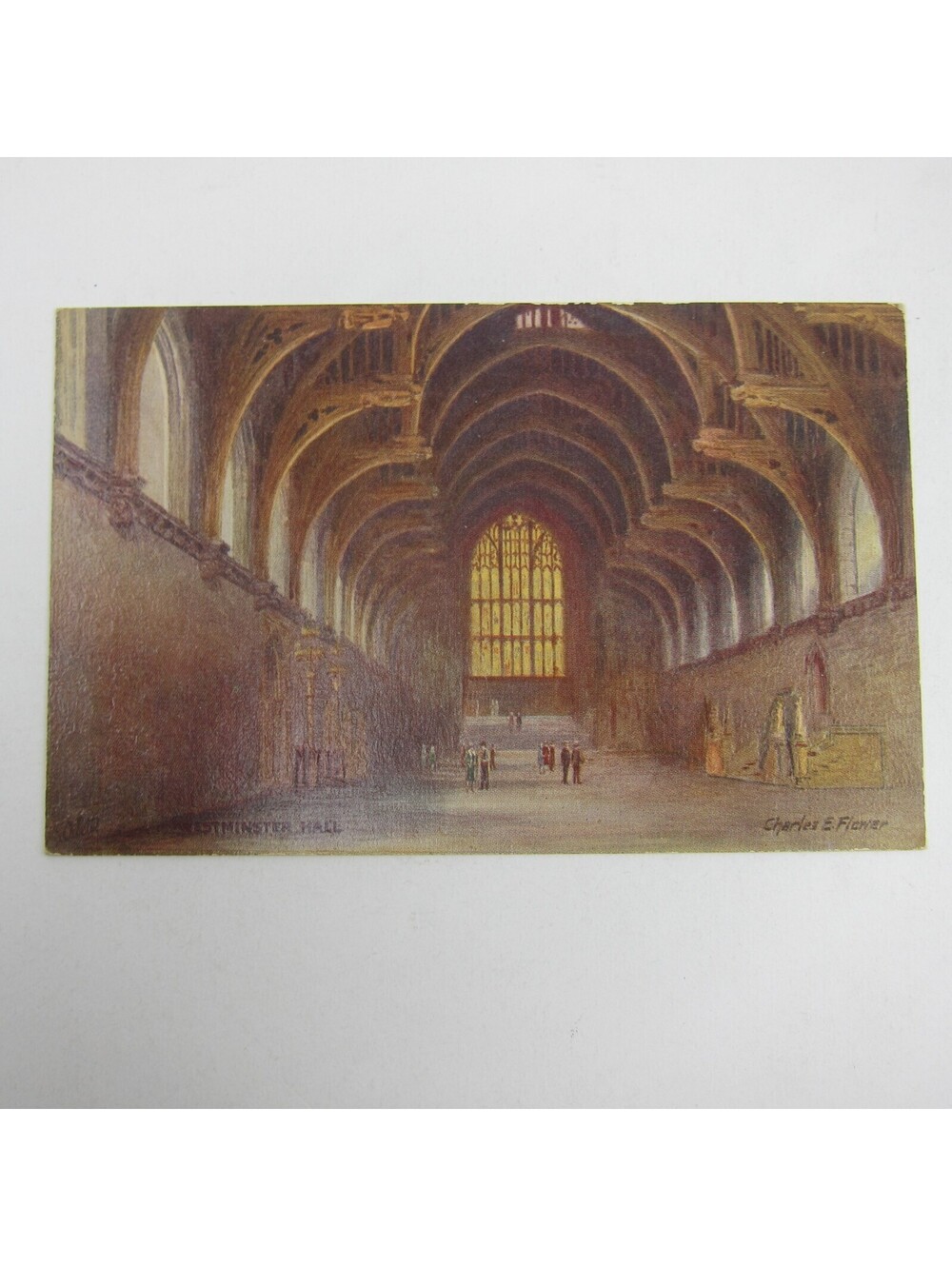 Postcard London England Westminster Hall Houses Parliament Tuck Oilette Antique